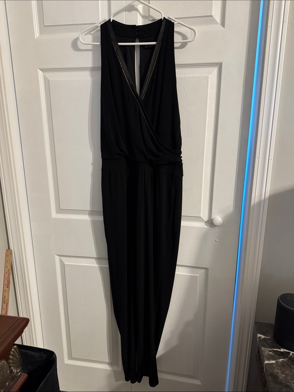 White House Black Market Black Sleeveless Maxi Jumpsuit